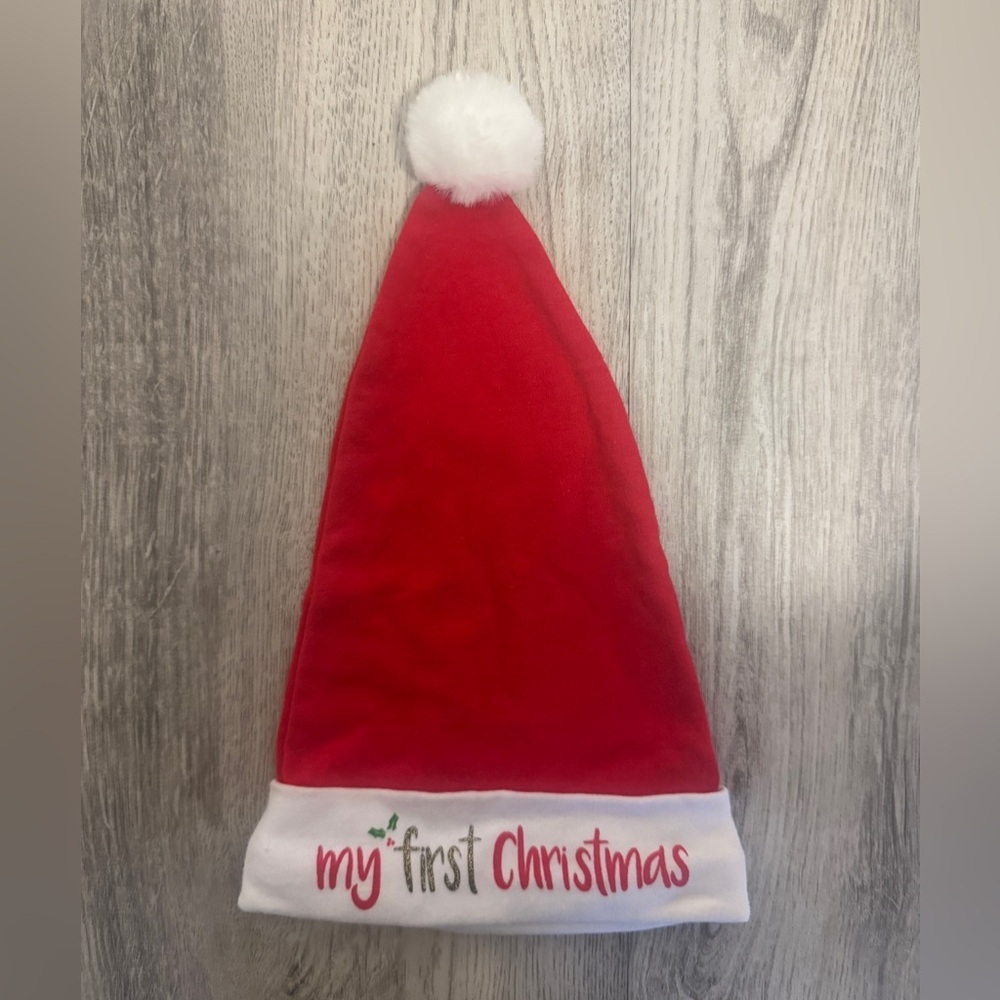 Red My First Christmas Santa Hat